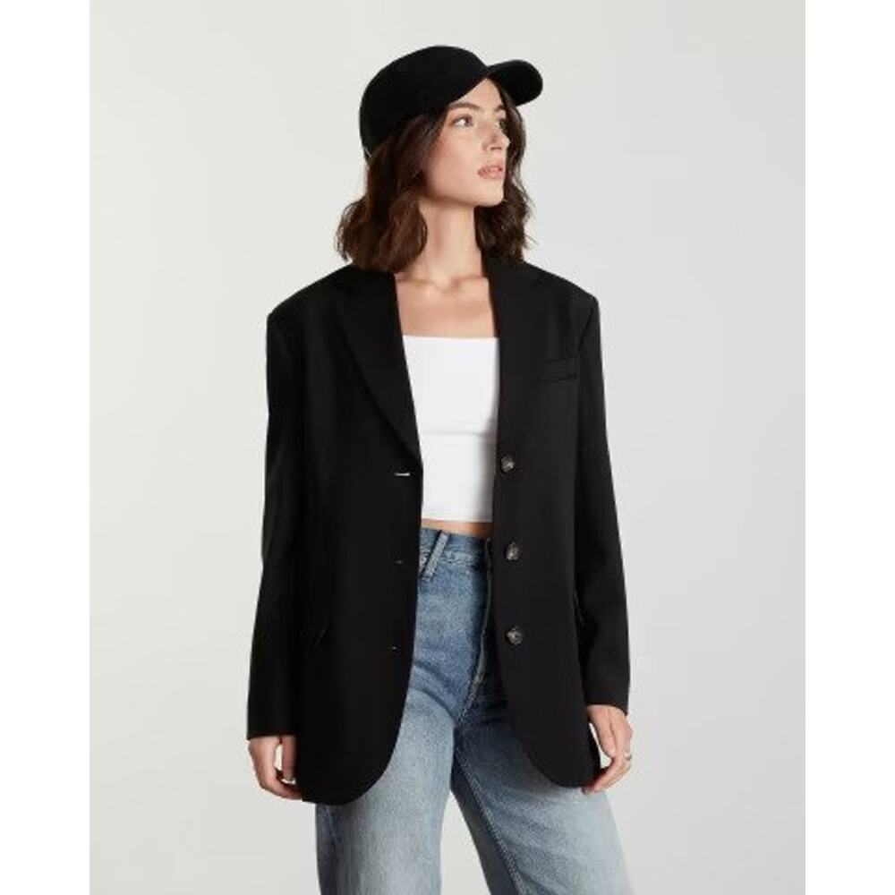 Everlane The ’80s Blazer Jacket Long Sleeve Black Women's Size 2 NWOT